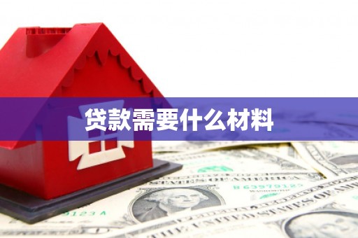 大厂贷款需要什么材料
