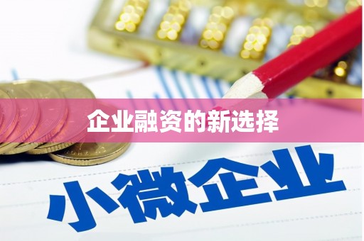 大厂企业融资的新选择