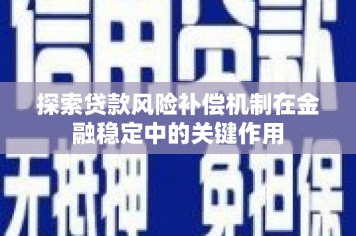大厂探索贷款风险补偿机制在金融稳定中的关键作用