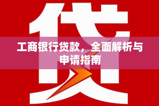 大厂工商银行贷款，全面解析与申请指南