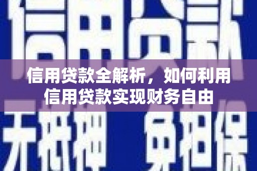 大厂信用贷款全解析，如何利用信用贷款实现财务自由